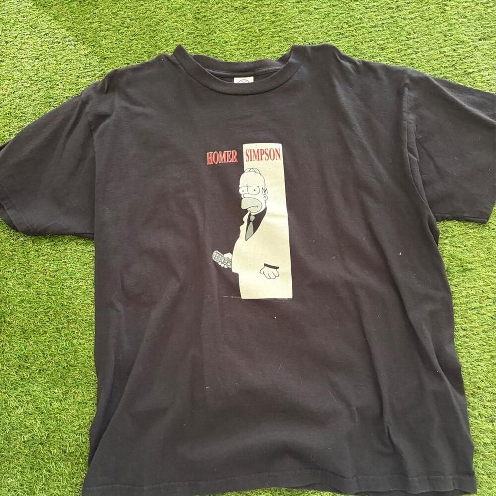 Unbranded Men's Black and Navy T-shirt